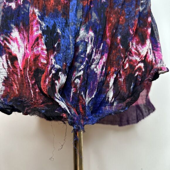 Free People RARE Womens XS MixedMedia Sheer Keyhole Back Tank Top Witchcore READ - Picture 8 of 12